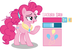 Size: 1280x883 | Tagged: safe, artist:star-gaze-pony, imported from derpibooru, pinkie pie, earth pony, pony, female, older, older pinkie pie, redesign, simple background, solo, transparent background