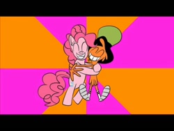 Size: 960x720 | Tagged: artist needed, source needed, safe, imported from derpibooru, pinkie pie, crossover, duo, hug, implied pinker, shipping fuel, sweet dreams fuel, wander (wander over yonder), wander over yonder