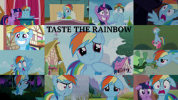 Size: 1980x1113 | Tagged: safe, edit, edited screencap, editor:quoterific, imported from derpibooru, screencap, pinkie pie, rainbow dash, tank, twilight sparkle, alicorn, unicorn, a bird in the hoof, applebuck season, daring don't, friendship is magic, griffon the brush off, just for sidekicks, newbie dash, read it and weep, tanks for the memories, the super speedy cider squeezy 6000, the washouts (episode), top bolt, do i look angry, faic, floppy ears, lip bite, rainbow dash is best facemaker, smug, smugdash, so awesome, taste the rainbow, twilight sparkle (alicorn), unicorn twilight