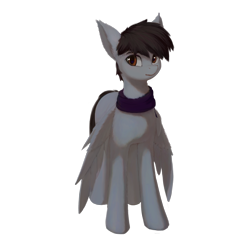 Size: 2048x2048 | Tagged: safe, artist:quvr, imported from derpibooru, oc, oc only, oc:soft rain, pegasus, pony, derpibooru community collaboration, 2021 community collab, bat ears, clothes, male, pegasus oc, scarf, simple background, solo, transparent background, wings