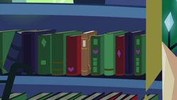 Size: 1280x720 | Tagged: safe, imported from derpibooru, screencap, best gift ever, background, book, bookshelf, liminal space, no pony, scenic ponyville, twilight's castle