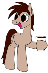 Size: 610x925 | Tagged: safe, artist:dsb71013, derpibooru exclusive, imported from derpibooru, oc, oc only, oc:night cap, pony, derpibooru community collaboration, 2021 community collab, coffee, drink, simple background, solo, transparent background