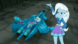 Size: 1280x720 | Tagged: safe, artist:mlpsparkle32, imported from derpibooru, trixie, equestria girls, ace combat, fighter plane, plane, x-02 wyvern