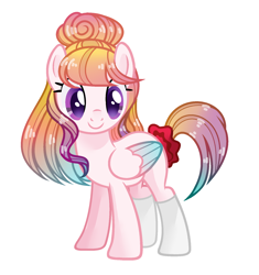 Size: 1704x1816 | Tagged: safe, artist:anno酱w, imported from derpibooru, oc, oc only, oc:laya, pegasus, pony, base used, clothes, smiling, socks, solo