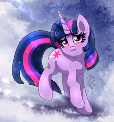 Size: 1310x1400 | Tagged: safe, artist:joakaha, imported from derpibooru, twilight sparkle, pony, unicorn, female, mare, signature, snow, solo, unicorn twilight