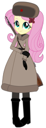 Size: 1439x3978 | Tagged: safe, artist:edy_january, imported from derpibooru, fluttershy, human, pegasus, equestria girls, gun, hat, humanized, mosin nagant, natasha shakovich, red army, sniper, snipershy, solo, soviet union, ushanka, weapon, world war ii