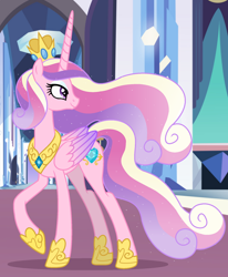 Size: 1672x2032 | Tagged: safe, artist:interstellar-quartz, imported from derpibooru, princess cadance, alicorn, pony, crown, female, jewelry, mare, older, regalia, solo