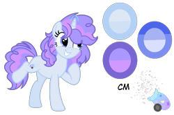 Size: 1425x946 | Tagged: safe, artist:stellamoonshine, artist:stellamoonshineyt, imported from derpibooru, oc, oc only, oc:party cannon, pony, unicorn, female, mare, offspring, parent:party favor, parent:pinkie pie, parents:partypie, reference sheet, simple background, solo, transparent background