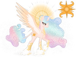 Size: 4000x3000 | Tagged: safe, artist:freckleddoe, artist:tersisa, imported from derpibooru, princess celestia, alicorn, pony, base used, female, mare, redesign, simple background, solo, transparent background