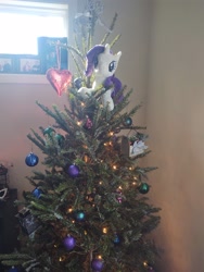 Size: 3000x4000 | Tagged: safe, imported from derpibooru, rarity, christmas, christmas tree, holiday, irl, photo, plushie, tree