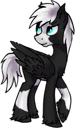 Size: 542x820 | Tagged: safe, artist:honcho, imported from derpibooru, oc, oc only, oc:ash "grom" frost, pegasus, pony, derpibooru community collaboration, 2021 community collab, raised hoof, simple background, solo, transparent background