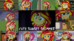 Size: 1966x1105 | Tagged: safe, edit, edited screencap, editor:quoterific, imported from derpibooru, screencap, pinkie pie, sunset shimmer, twilight sparkle, pony, unicorn, a fine line, epic fails (equestria girls), eqg summertime shorts, equestria girls, equestria girls (movie), equestria girls series, forgotten friendship, friendship games, legend of everfree, mirror magic, rainbow rocks, spoiler:eqg specials, book, crying, cute, geode of empathy, magical geodes, shimmerbetes