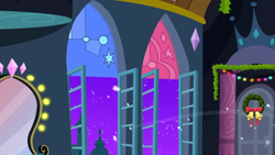 Size: 1280x720 | Tagged: safe, imported from derpibooru, screencap, hearth's warming eve (episode), background, canterlot, liminal space, no pony, scenic ponyville