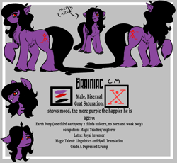 Size: 1920x1770 | Tagged: safe, artist:brainiac, derpibooru exclusive, imported from derpibooru, oc, oc only, oc:brainiac, earth pony, pony, reference, reference sheet, solo