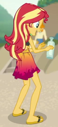 Size: 248x544 | Tagged: safe, imported from derpibooru, screencap, sunset shimmer, valhallen, equestria girls, equestria girls series, x marks the spot, clothes, cropped, sarong, sleeveless, swimsuit