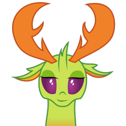 Size: 2000x2000 | Tagged: safe, artist:byteslice, imported from derpibooru, thorax, changedling, changeling, .svg available, bust, front view, king thorax, lidded eyes, looking at you, male, portrait, simple background, smiling, smug, solo, svg, transparent background, vector