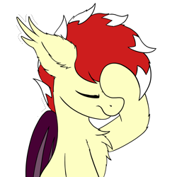 Size: 3000x3000 | Tagged: safe, artist:aaathebap, imported from derpibooru, oc, oc only, oc:aaaaaaaaaaa, bat pony, pony, bat pony oc, bat wings, cute, facehoof, male, simple background, solo, transparent background, wings