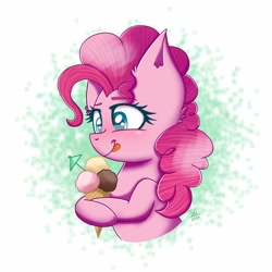 Size: 3098x3098 | Tagged: safe, artist:galaxy swirl, imported from derpibooru, pinkie pie, earth pony, pony, food, ice cream, ice cream cone, neapolitan