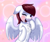 Size: 3600x3000 | Tagged: safe, artist:firehearttheinferno, imported from derpibooru, oc, oc only, oc:aviatrix, oc:avie, pegasus, pony, fallout equestria, abstract background, anime, anime sparkles, anime style, bashful, belly button, blushing, bubble, chest fluff, commission, cute, digital art, eyelashes, fallout, fallout equestria: burdens, female, floppy ears, happy, hooves, looking at someone, looking at you, mare, maroon mane, one eye closed, open mouth, pink, purple, purple eyes, romance, shine, shy, smiling, smiling at you, solo, sparkle, sparkles, spread wings, watermark, white coat, wings, wink, winking at you