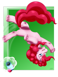 Size: 2531x3329 | Tagged: safe, artist:thebenalpha, imported from derpibooru, pinkie pie, earth pony, pony, cannon, ear fluff, female, happiness, jumping, mare, party cannon, ponk, pony cannonball, silly, simple background, transparent background, unshorn fetlocks