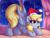 Size: 1850x1400 | Tagged: safe, artist:shadowreindeer, imported from derpibooru, derpy hooves, pegasus, pony, balancing, bed, christmas, cute, derpabetes, eye clipping through hair, face down ass up, female, food, hat, holiday, indoors, mare, muffin, on bed, open mouth, ponies balancing stuff on their nose, santa hat, snow, solo, window