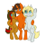 Size: 1500x1500 | Tagged: safe, artist:darnelg, imported from derpibooru, oc, oc only, oc:rafale, oc:scroll scribe, oc:valorie, pony, unicorn, derpibooru community collaboration, 2021 community collab, bipedal, chest fluff, simple background, smiling, transparent background, trio