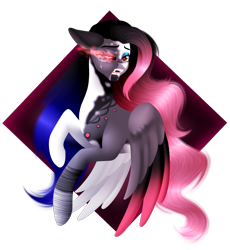 Size: 1290x1400 | Tagged: safe, artist:minelvi, imported from derpibooru, oc, oc only, pegasus, pony, crying, eyelashes, flying, pegasus oc, simple background, solo, sombra eyes, transparent background, wings