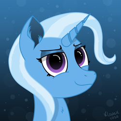 Size: 3003x3003 | Tagged: safe, artist:klonex1050art, imported from derpibooru, trixie, pony, unicorn, female, looking at you, solo