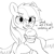 Size: 1000x1000 | Tagged: safe, artist:redruin01, rainbow dash, oc, oc:anon, pegasus, pony, (you), dialogue, food, hand, ice cream, ice cream cone, ice cream on nose, lineart, looking at you, offscreen character, simple background, sketch, smiling, spread wings, white background, wings