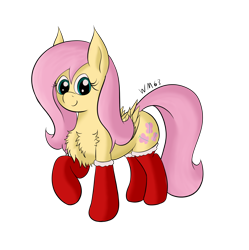Size: 2406x2418 | Tagged: safe, artist:wapamario63, imported from ponybooru, fluttershy, pegasus, pony, clothes, cute, female, mare, raised hoof, simple background, socks, solo, transparent background