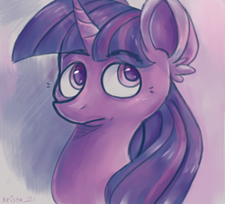 Size: 896x812 | Tagged: safe, artist:krista-21, imported from derpibooru, twilight sparkle, pony, bust, solo