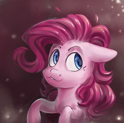 Size: 1231x1216 | Tagged: safe, artist:krista-21, imported from derpibooru, pinkie pie, earth pony, pony, :3, bust, floppy ears, solo