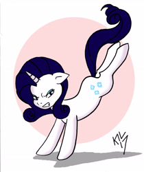 Size: 2245x2672 | Tagged: safe, artist:koku-chan, imported from derpibooru, rarity, unicorn, angry, bucking, cutie mark