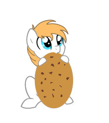 Size: 800x900 | Tagged: safe, artist:ngthanhphong, imported from derpibooru, oc, oc only, pony, cookie, food, giant cookie, looking up, male, nom, simple background, small pony, solo, stallion, transparent background