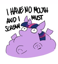Size: 1161x1267 | Tagged: safe, artist:neoncel, imported from derpibooru, twilight sparkle, pony, unicorn, i have no mouth and i must scream, parody, solo, twiggie