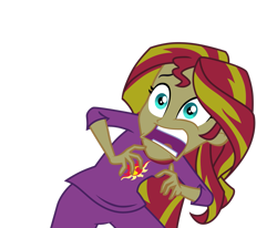 Size: 2701x2221 | Tagged: safe, artist:riariirii2, imported from derpibooru, sunset shimmer, equestria girls, rainbow rocks, clothes, exploitable meme, faic, female, meme, open mouth, pajamas, scared, simple background, solo, sunset screamer, transparent background, vector