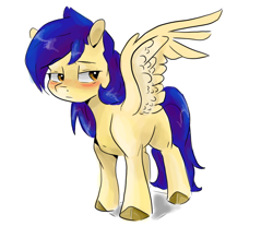 Size: 1302x1078 | Tagged: safe, artist:smirk, imported from derpibooru, oc, oc only, oc:page turner, pegasus, pony, aggie.io, pegasus oc, simple background, solo, white background, wings