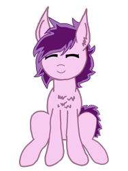 Size: 2443x3257 | Tagged: safe, artist:antique1899, imported from derpibooru, oc, oc only, oc:lavender love, earth pony, pony, derpibooru community collaboration, 2021 community collab, chest fluff, ear fluff, eyes closed, simple background, sitting, smiling, solo, transparent background