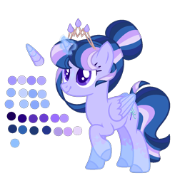 Size: 1000x1022 | Tagged: safe, artist:choisky13, imported from derpibooru, oc, oc:trick star, alicorn, pony, crown, female, jewelry, magic, magical lesbian spawn, mare, offspring, parent:starlight glimmer, parent:trixie, parents:startrix, regalia, simple background, solo, transparent background