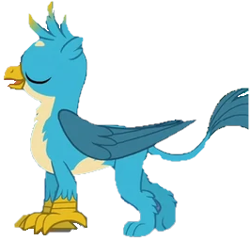 Size: 266x256 | Tagged: safe, artist:thegamerpainter, edit, imported from ponybooru, screencap, vector edit, gallus, griffon, school daze, 1000 hours in 3d paint, 1000 hours in ms paint, cropped, cutout, eyes closed, male, photo, simple background, solo, vector, white background