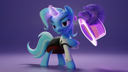Size: 1280x720 | Tagged: safe, artist:skytail07, imported from derpibooru, trixie, 3d, clothes, hat, solo