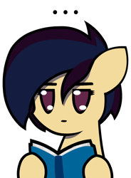 Size: 1106x1500 | Tagged: safe, artist:darksoma, imported from derpibooru, oc, oc only, oc:kir, earth pony, pony, . . ., ..., annoyed, book, chibi, liam and darksun, project dark, reading, simple background, solo, the darksiders, transparent background