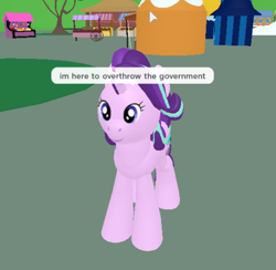 Size: 662x647 | Tagged: safe, imported from derpibooru, starlight glimmer, pony, unicorn, 3d, meme, roblox, solo, video game