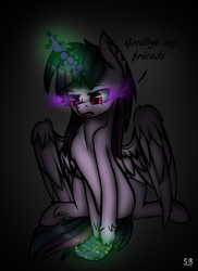 Size: 840x1156 | Tagged: safe, artist:starsketchmeh, imported from derpibooru, twilight sparkle, alicorn, pony, corrupted twilight sparkle, dark magic, glowing horn, gray background, horn, letter, magic, photo, redraw, scroll, simple background, solo, sombra eyes, twilight sparkle (alicorn)