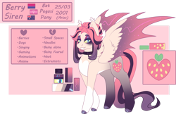 Size: 1280x830 | Tagged: safe, artist:berry-siren, imported from derpibooru, oc, oc only, oc:berry siren, bat pony, pony, female, mare, reference sheet, simple background, solo, transparent background