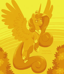 Size: 729x850 | Tagged: safe, artist:haretrinity, imported from derpibooru, princess cadance, alicorn, pony, female, monochrome, solo, spread wings, wings