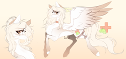 Size: 7759x3654 | Tagged: safe, artist:lazuli, artist:mint-light, imported from derpibooru, oc, oc only, pegasus, pony, bust, chest fluff, choker, colored hooves, gradient background, pegasus oc, reference sheet, wings