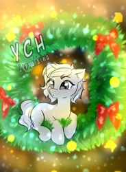 Size: 1020x1386 | Tagged: safe, artist:jerraldina, imported from derpibooru, alicorn, earth pony, pegasus, pony, unicorn, christmas, christmas lights, commission, holiday, your character here