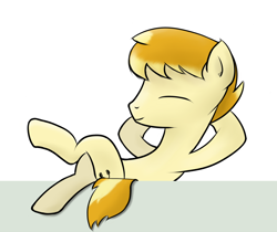 Size: 1088x914 | Tagged: safe, artist:lazymort, imported from derpibooru, oc, oc only, oc:mort elstar, pegasus, pony, relaxing, simple background, solo, white background