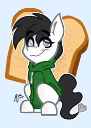 Size: 1448x2048 | Tagged: safe, artist:aidraws, artist:artsyambi, imported from derpibooru, oc, oc only, oc:toasted bread, pony, toaster pony, clothes, male, solo, sweater